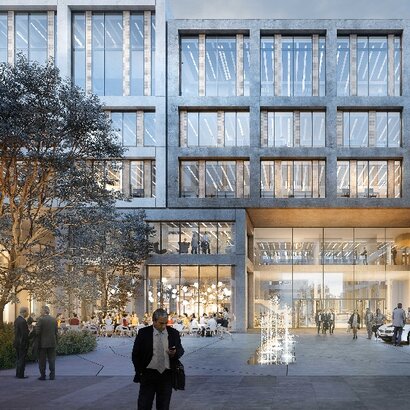 Außenansicht der Labcampus GmbH am Münchner Flughafen